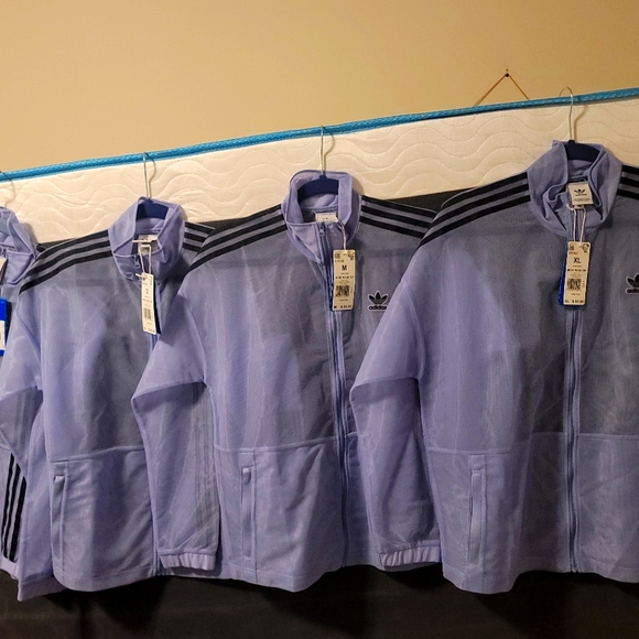 Adidas Originals Mesh Track Top Chalk Blue L, XL GP2162 - Picture 5 of 9